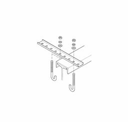 [B-100-BR4A] STEEL BRACKET - 12 HOLE - 18 ''