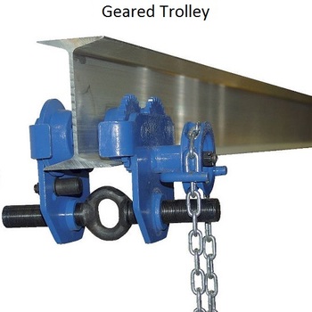 Vestil Eye-Adjustable Geared Trolley 6000LBS