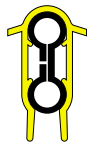 Duct-O-Wire Conductor Bar 90A Yellow