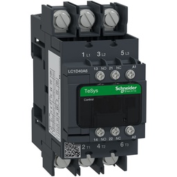 [LC1D40A6LE7] CONTACTOR - 30HP - 208V COIL - 3P